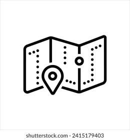 Vector line icon for map