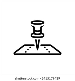 Vector line icon for map pin