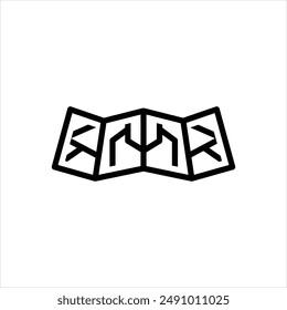 Icono de línea de Vector para mapas