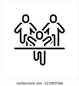 Vector line icon for marathon