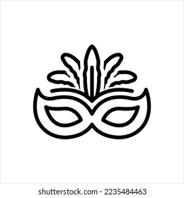 Vector line icon for mardi