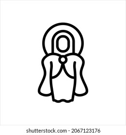 Vector line icon for maria