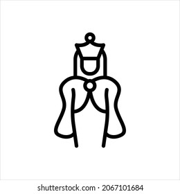 Icono de línea de vector para marihuana