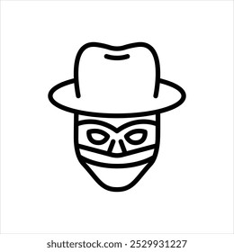 Icono de línea de Vector para enmascarado