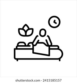 Icono de línea de vector para masaje