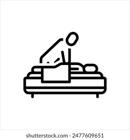 Vector line icon for massage