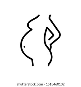 Vector line icon for maternity