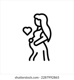 Vector line icon for maternity