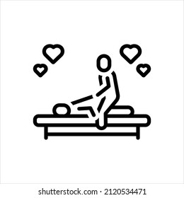 Icono de línea del vector para el apareamiento