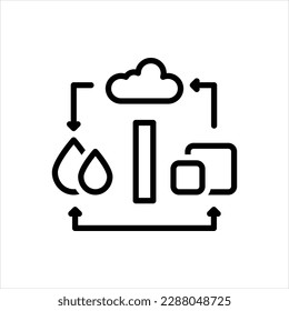 Vector line icon for matter