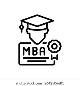 Vektorliniensymbol für mba