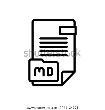 Vector line icon for md