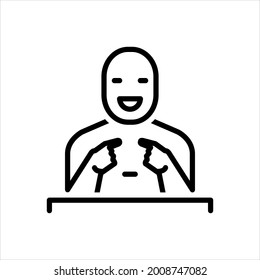 Vector line icon for me
