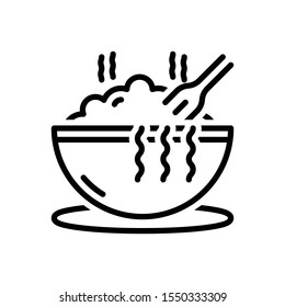 Vector line icon for meal