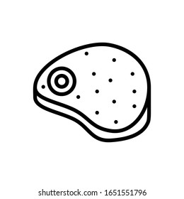 Vector line icon for meat