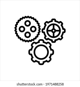 Vector line icon for mechanisms