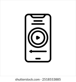 Icono de línea de Vector para medios