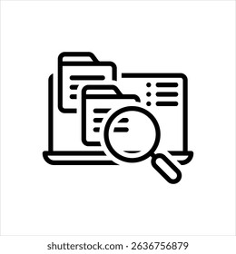 Vector line icon for media monitoring