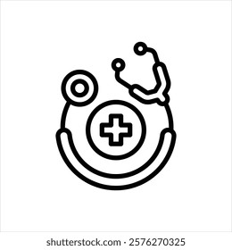 Vector line icon for medical