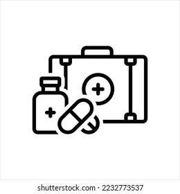 Icono de línea de vector para medicare