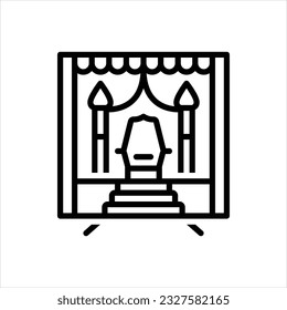 Vector line icon for medieval