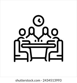 Icono de línea vectorial para reunión