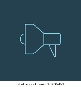 Vector Line Icon Of Megaphone. Eps-10.