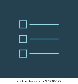 Vector Line Icon Of Menu List. Eps-10.