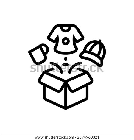 Vector line icon for merchandise