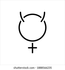Vector line icon for mercury