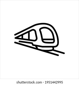 Vector line icon for metro