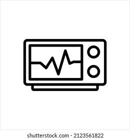 Vector line icon for mhz