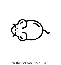 Vector line icon for mice