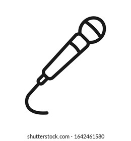 Vector Line Icon Of Microphone. Eps-10.