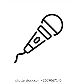 Vector line icon for mike
