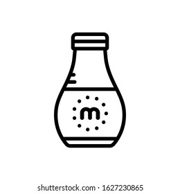 Vector line icon for milk