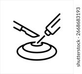 Vector line icon for minimally invasive surgery