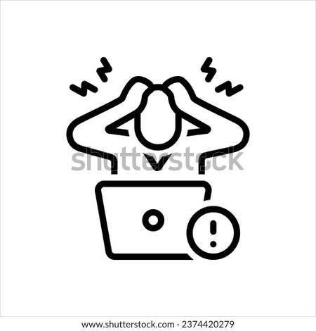 Vector line icon for mistake