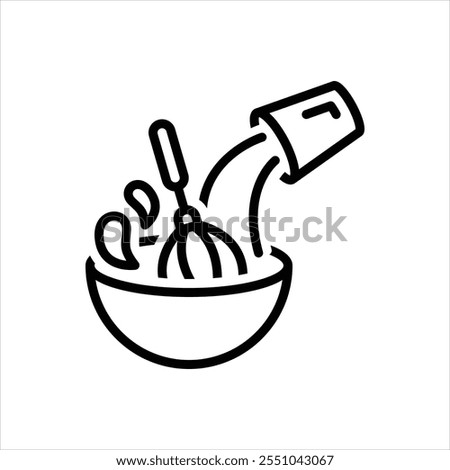 Vector line icon for mixing bowl