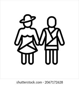 Vector line icon for models