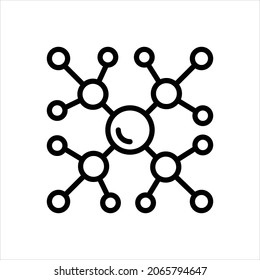 Vector line icon for molecular