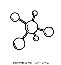 vector line icon molekule. eps10