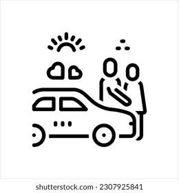 Vector line icon for moments