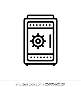 Vector line icon for money safety