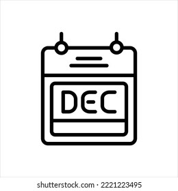 Vector line icon for month