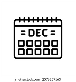 Vector line icon for month