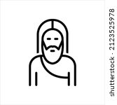 Vector line icon for moses