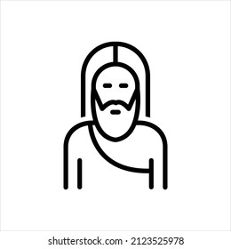 Vector line icon for moses