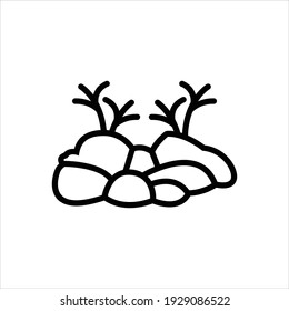 Vector line icon for moss