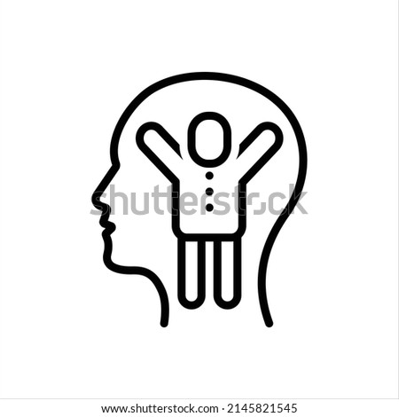 Vector line icon for motivation